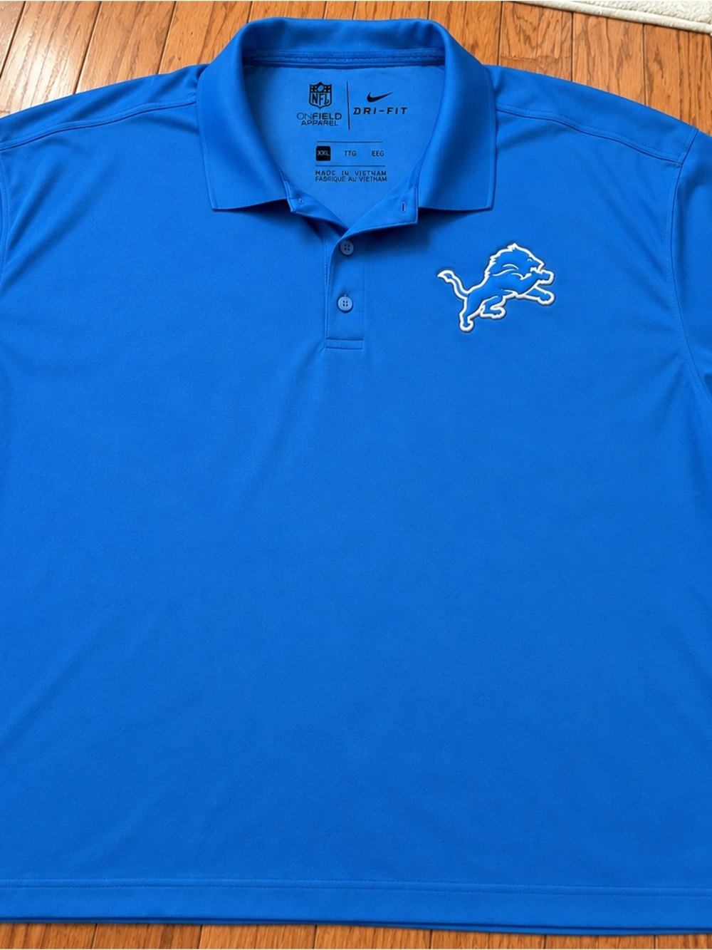 NFL Detroit Lions Royal Blue Dri-FIT Polo